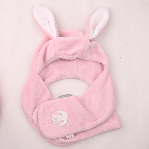 棉果果冬季女童兔耳朵双面绒帽子M424400419755 商品图0