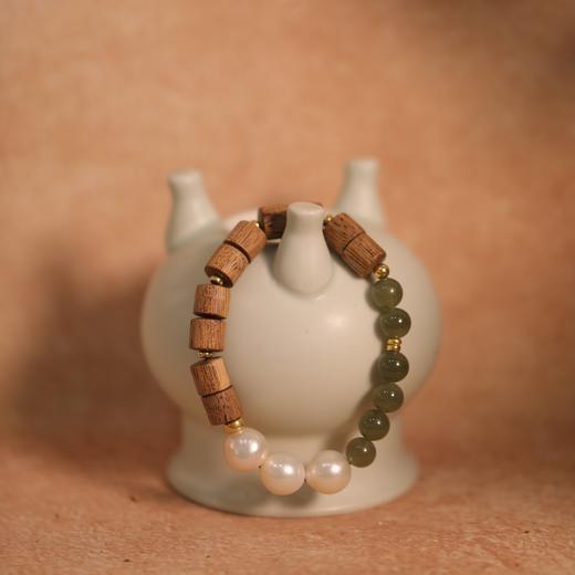 【设计款】AN7.18-4  白隐-柬埔寨沉水桶珠单圈 商品图0