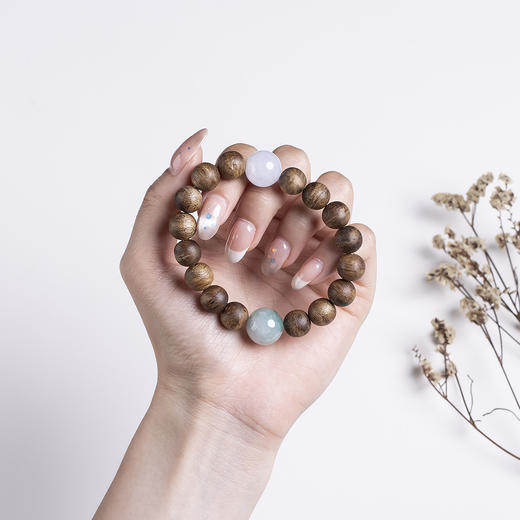 xy0483沉香+翡翠大手串 商品图8