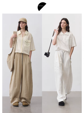 半圆/25113666/汉麻休闲分割感弯刀裤