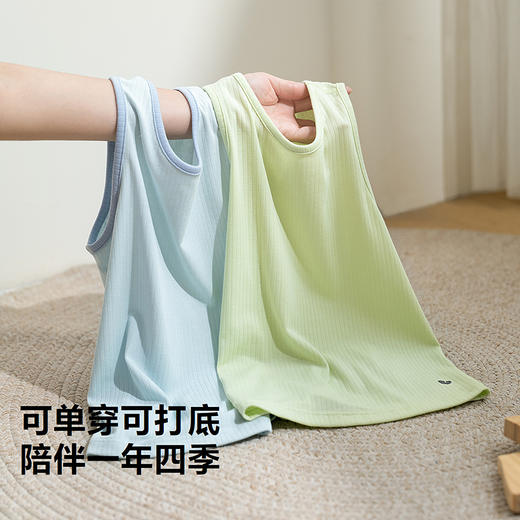 【99元任选3件】迷你巴拉男童背心宝宝天丝无袖吸湿速干上衣透气汗衫夏季薄款 商品图2