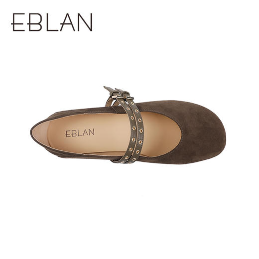 2楼伊伴2025年秋季低跟设计，舒适暴走羊绒鞋面单鞋B25488602 商品图2