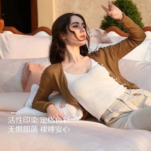 （品牌直发）水星家纺南法系列60支新疆长绒棉四件套高密贡缎抑菌轻奢套件严选 商品图4