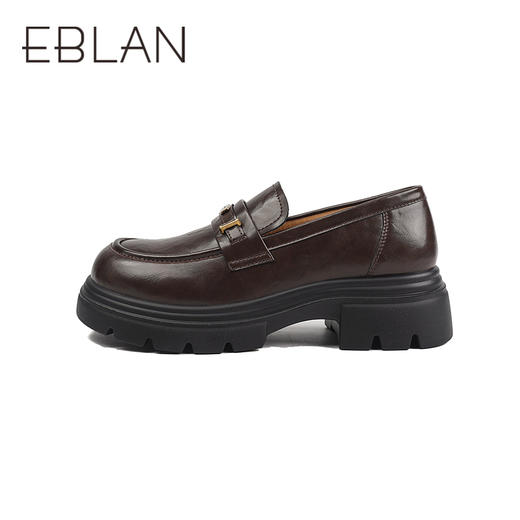 伊伴秋季一脚蹬经典乐福鞋增高显瘦女时尚休闲鞋B25458601 商品图1