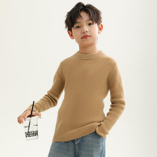 Avann阿曼衣圆领抽条儿童羊毛衫MWF46 商品图1
