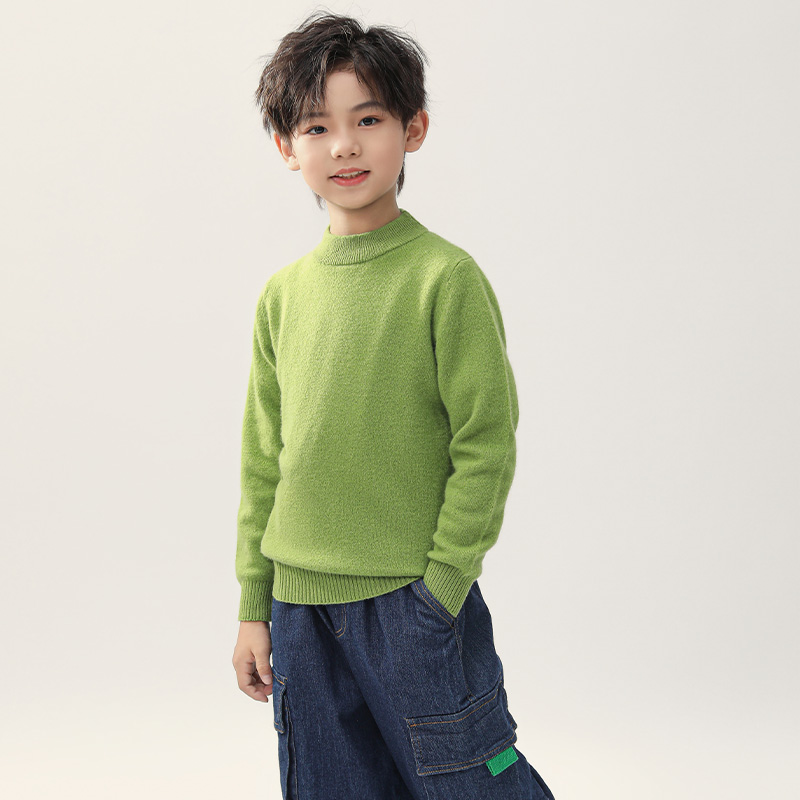 Avann阿曼衣12针半高领儿童羊毛衫MWF01