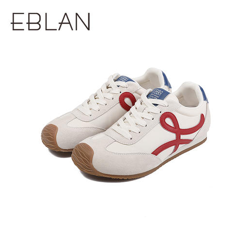 2楼伊伴2025年秋季撞色德训鞋时尚轮廓线条感鞋面单鞋B25495803 商品图4