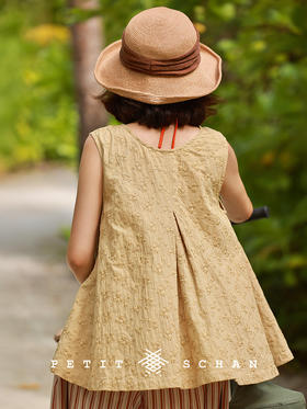 PETIT SCHAN小闪 CLO#872 Gathering Fragrance 拾香记 一千零一夜系列纯棉绣花无袖背心