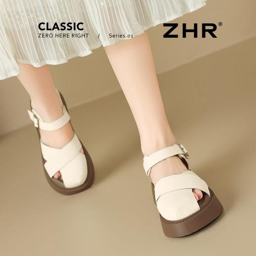 ZHR则则厚底罗马凉鞋女2025新款夏季松糕底女鞋超软舒适包头凉鞋 商品图6