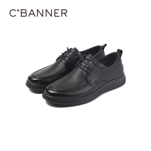 4楼千百度2025秋季质感羊皮鞋面透气牛皮垫脚男鞋商务休闲A25467513 商品图4