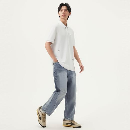 gxg.jeans男装 多色满身刺绣休闲时尚基础翻领短袖polo衫25夏热卖 商品图2