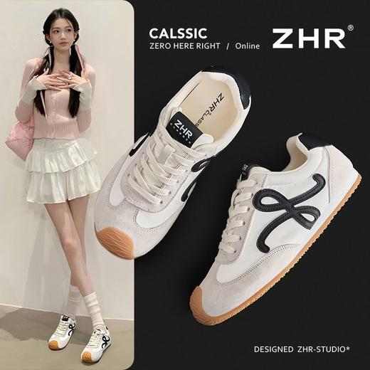 ZHR则则头层猪皮透气软底阿甘鞋女春秋款多巴胺德训鞋百搭休闲鞋 商品图8