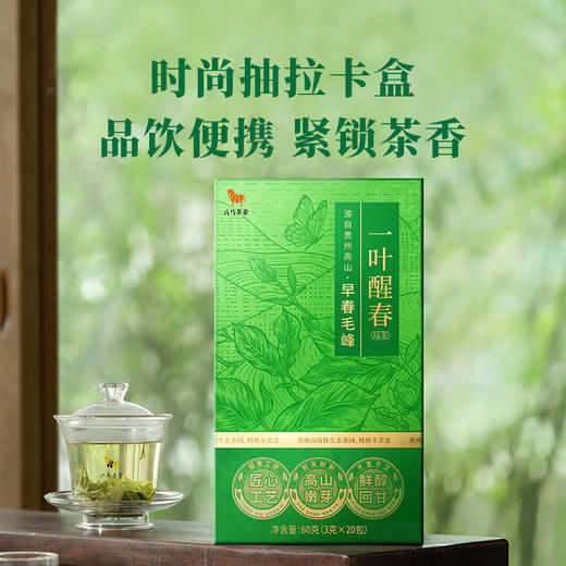 【2026年春茶】八马茶业 | 一叶醒春贵州高山绿茶早春毛峰60g 商品图4