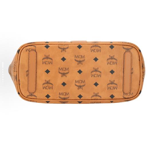 MCM Liz Visetos 老花满印双面棕色拼干邑色 商品图3