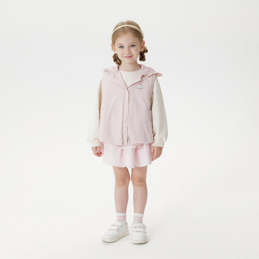 马克珍妮女童趣味草莓花边帽夹棉小马甲2025年秋冬新款551571 商品图2