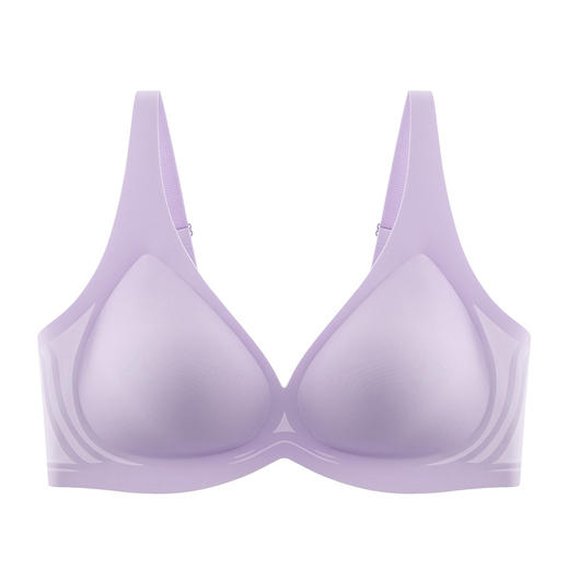 雀说 法式深V光面无痕内衣薄款无钢圈6015 商品图9