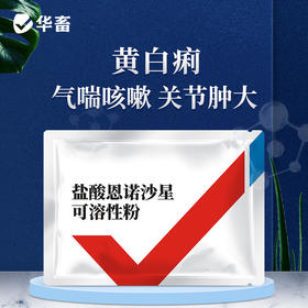 华畜30%盐酸恩诺沙星可溶性粉 气喘咳嗽 关节肿大 进口溶剂 吸收更好 细菌性疾病 支原体感染