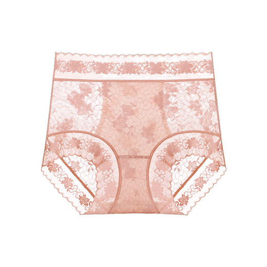 雀说 【4条】内裤女蕾丝中高腰收腹山茶花香氛10A抗菌桑蚕丝加长裆轻薄三角裤MZ8010-9 商品图11