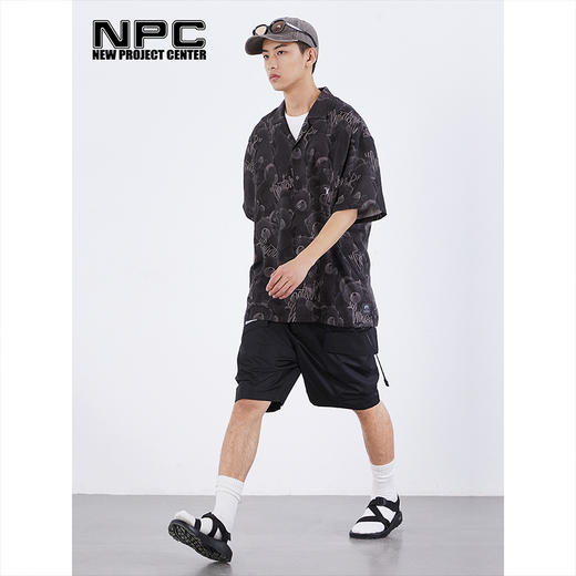 NPC潮牌BetterBear小熊系列满印小熊【天丝】衬衫情侣装NP33SH26 商品图1