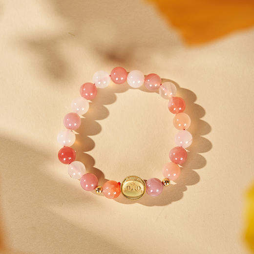 大英博物馆巴斯特系列蜜桃系盐源玛瑙手链 商品图2