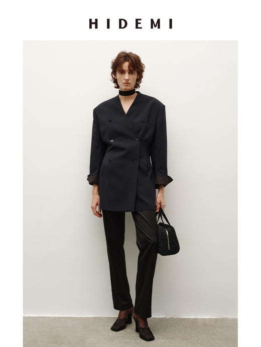 HIDEMI 进口天丝聚氨酯缎面超显瘦烟管裤神裤 商品图6