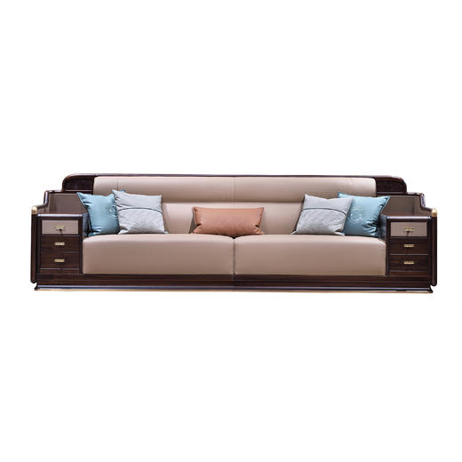 【新中式-四人位沙发KD-Y-T6016-4】黑檀/客厅/四人位/沙发 商品图0