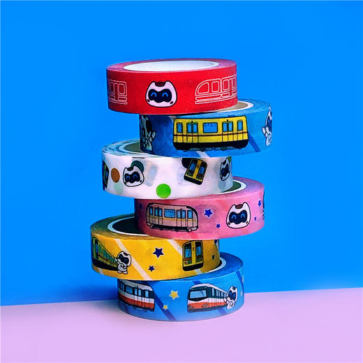 列车和纸胶带套装  （3卷/盒） 商品图0