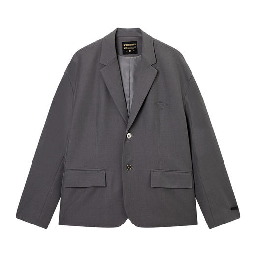 NPC潮牌老钱风刺绣落肩廓形西服西裤套装男随性金属扣NP4CJR08 商品图9