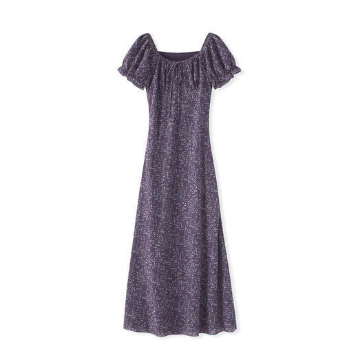 「高货wl」全新升级【铂金会员339/天猫459/差价120】(14120)洛诗琳法式浪漫文艺印花裙2025夏季领口系带气质连衣裙女 商品图4