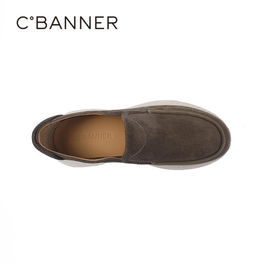 4楼千百度2025轻韧牛皮高弹大底懒人休闲男鞋A25421106 商品图2