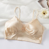 丁摩 里外桑蚕丝背心式文胸真丝法式内衣女轻薄款无排扣花边胸罩女5ZF-2610 商品缩略图6