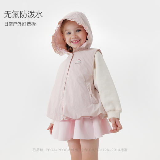 马克珍妮女童趣味草莓花边帽夹棉小马甲2025年秋冬新款551571 商品图1