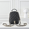 香奶奶   24p  早春度假系列   银扣链条    背包双肩包  女款  黑色（HH） 商品缩略图2