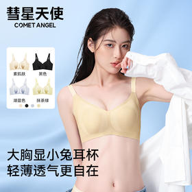 彗星天使凉感果冻速干兔耳杯无钢圈大胸显小无痕加宽固杯不跑杯内衣2881#
