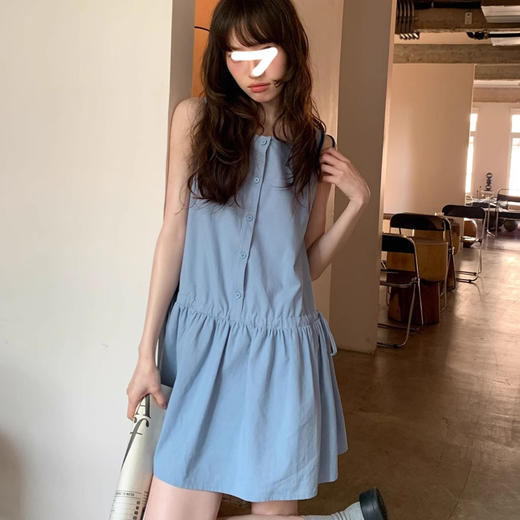 裁缝学苑AH42圆领抽绳腰背心短裙纸样女装无袖连衣裙样板图纸 商品图4