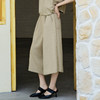 谜底纯色阔腿裤女2025夏季新款通勤气质高腰宽松八分裤25BMK5006 商品缩略图1