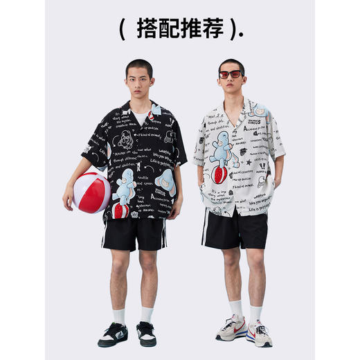 NPC潮牌＆MAIMAI联名系列天丝满印衬衫宽松夏季情侣装NP34SH01 商品图3