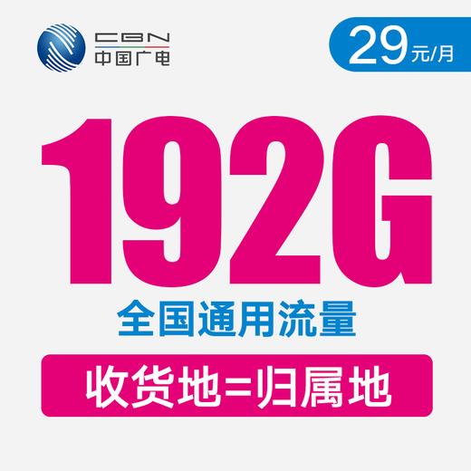 【收货地=号码归属地】长期月享192G通用！支持5G·不限速！聚鑫卡 商品图0