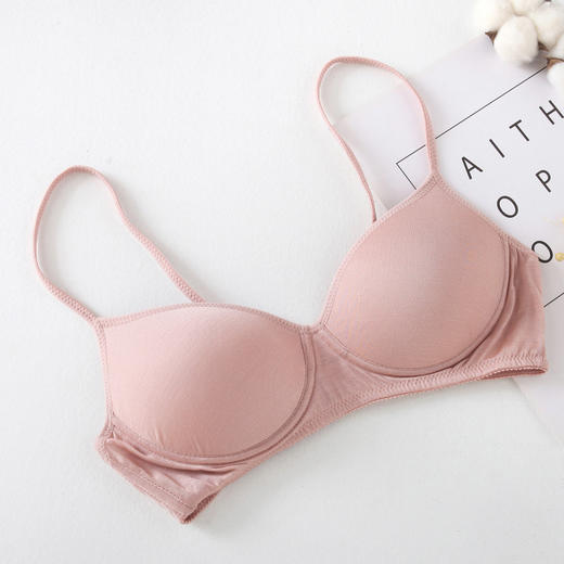 丁摩 日系真丝内衣女小胸薄款舒适调整型无钢圈文胸无痕桑蚕丝胸罩5ZF-1801 商品图9