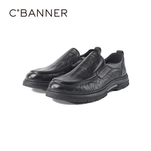 4楼千百度2025秋季软面抓花牛皮鞋面轻软橡胶大底男鞋A25460711 商品图4