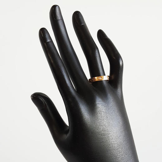 【95新】Cartier卡地亚LOVE系列B4050757 18K玫瑰金窄版单钻LOVE戒指中性款现售价：6200！130725TJ30 商品图6