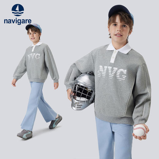 【纳维凯尔】【120-165】Navigare意大利小帆船男童春秋款卫衣 商品图3