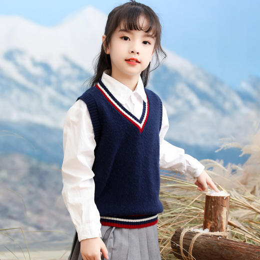 Avann阿曼衣7针学院风拼色马甲MWF10 商品图0