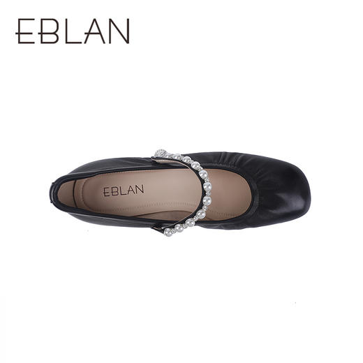 2楼伊伴2025秋季稳健粗跟柔软羊皮玛丽珍单鞋B25421254 商品图2