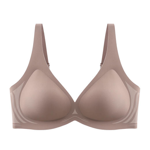 雀说 法式深V光面无痕内衣薄款无钢圈6015 商品图6