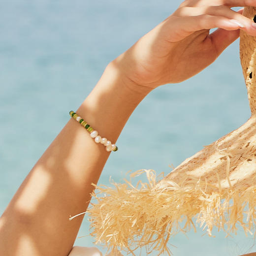 Ancient Greece古希腊时期 | 希腊浪花绿石手链 商品图1