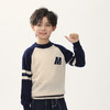 Avann阿曼衣12针M字母袖子拼色运动款儿童羊毛衫MWF27 商品缩略图1