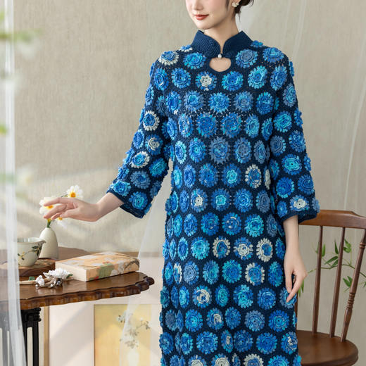 苏苏姐家荷雨臻悦旗袍手工DIY钩针裙子上衣蕾丝毛线团自制材料包 商品图1