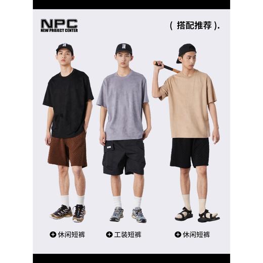NPC潮牌夏新款仿麂皮绒短袖T恤简约潮流上衣NP33TE23 商品图2