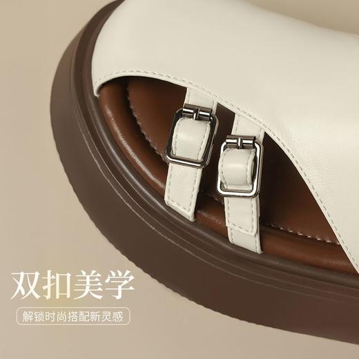 ZHR则则厚底增高拖鞋女包头拖夏季新款懒人通勤一脚蹬时尚休闲鞋 商品图4